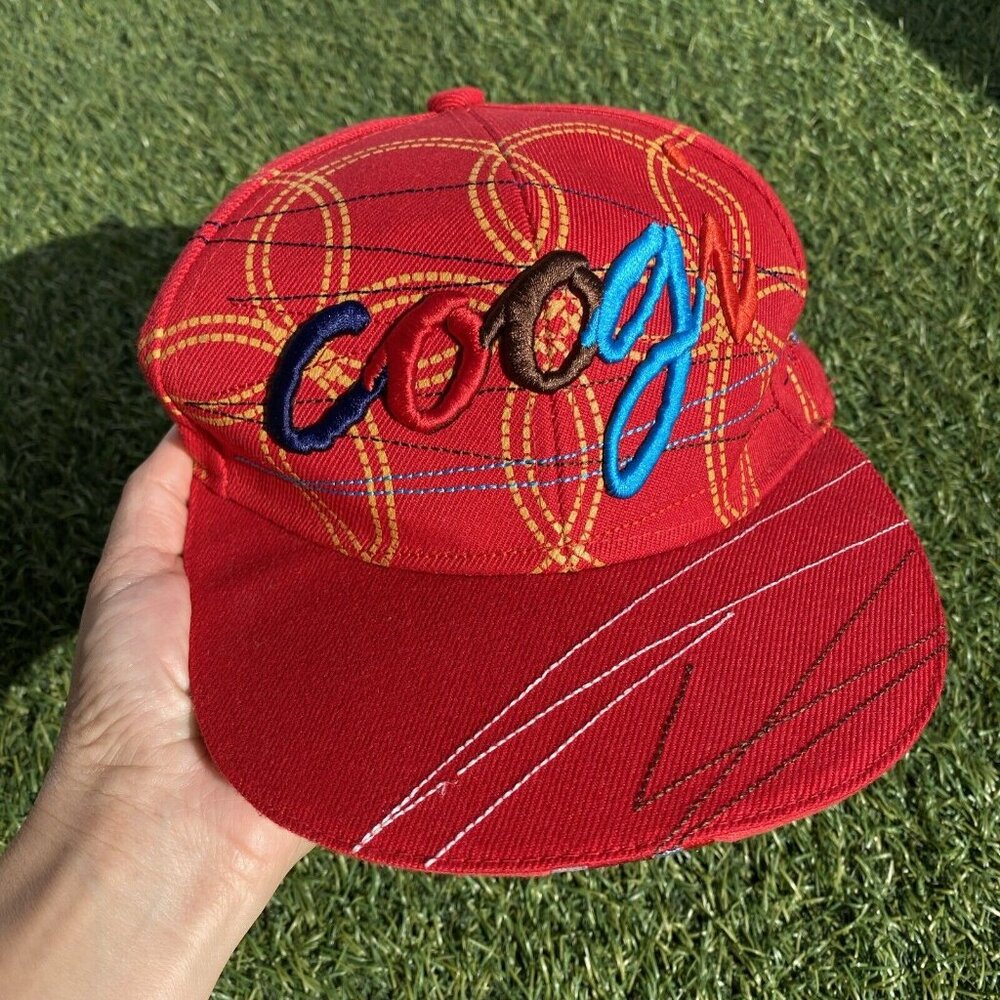 COOGI Mens Fitted Baseball Hat Cap Size 7‎ 3/4 Red Embroidered - Picture 10 of 10